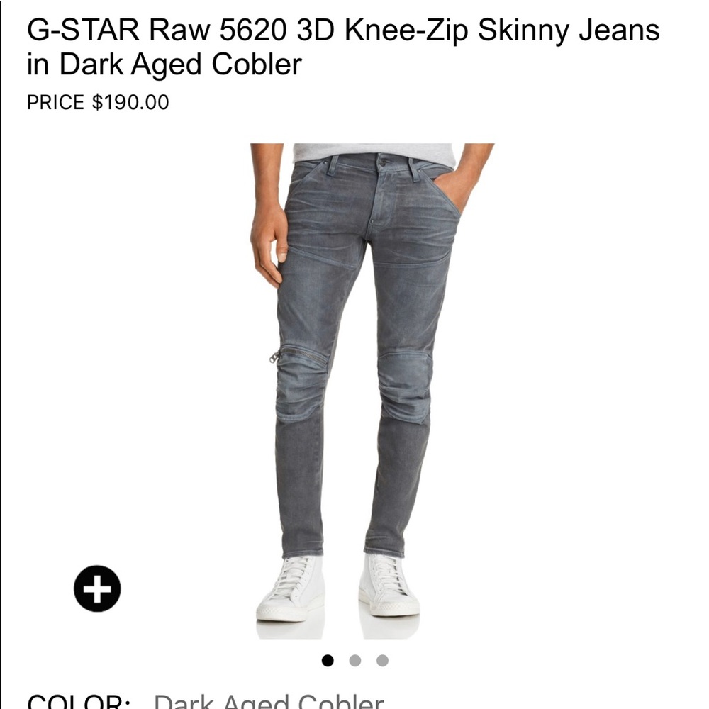 5620 3D Zip Knee Skinny Jeans